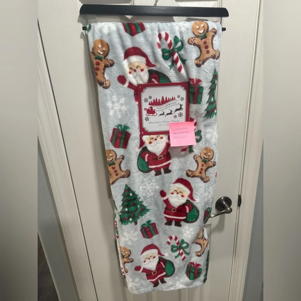 Christmas Throw Blanket- Festive Red and Green